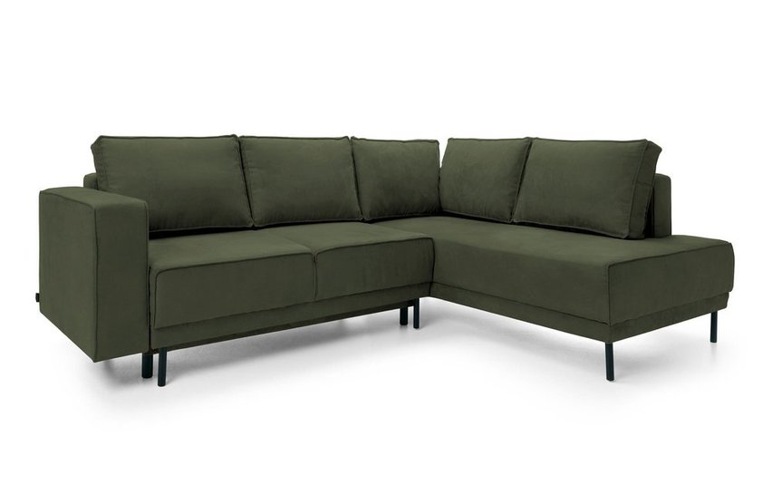 Rodario corner sofa bed with storage (Fabric: Castel 39, Side: Right)