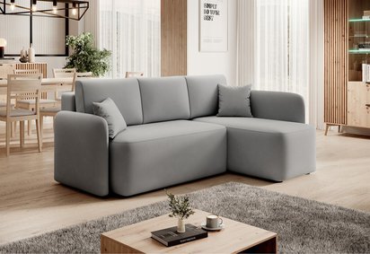 Corner sofa with sleeping function Cascato L-shaped with container Sola 04 right-hand side