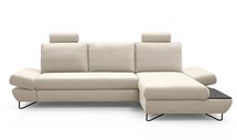 Lazaro L-shaped corner sofa bed with storage (Fabric: Salvador 01, Side: Right)