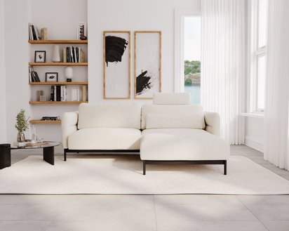 Solianero three-seater sofa with Melody 14 pouf