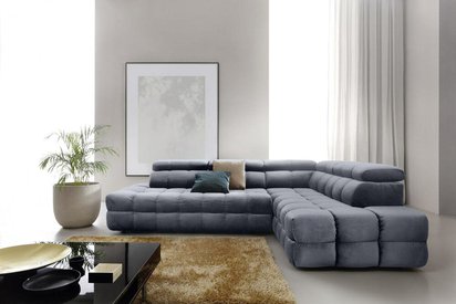 Torazo corner sofa bed with storage (Fabric: Element 23, Side: Right)