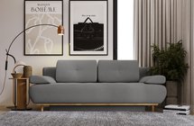 Marene three-seater sofa bed with storage, grey, hydrophobic