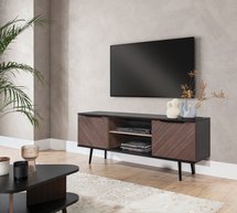 TV Cabinet Rinnili 150 cm Black Graphite/Captains Deck