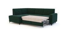 Penela L-shaped corner sofa bed with storage (Fabric: Riviera 38, Side: Left)