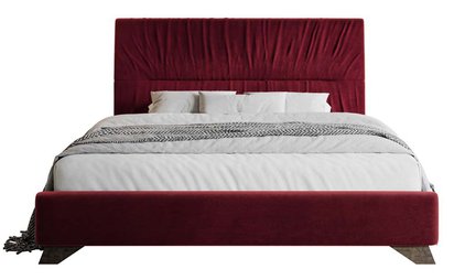 Llana upholstered bed 180x200 cm burgundy velvet