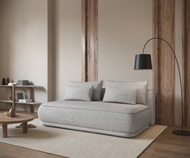 Leanno three-seater sofa with Loop 16 boucle container