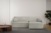 Corner sofa with sleeping function Picatti Melody 03 L-shaped with boucle container universal