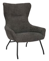 Suppet lounge chair in warm gray boucle fabric