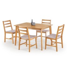 Ques light oak table and chairs