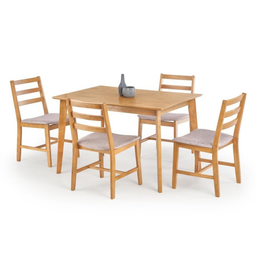 Ques light oak table and chairs