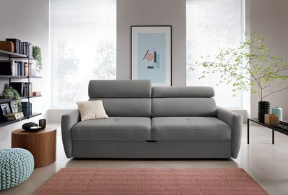 Three-seater sofa bed Sylles Matt Velvet 85 easy-cleaning hydrophobic velvet