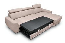 Danles corner sofa bed with three adjustable headrests (Fabric: Element 17)