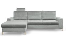 Buram L-shaped corner sofa bed with storage (Fabric: Velluto 15, Side: Left)