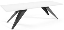 Scalize extendable table 140/200 cm white with black steel frame