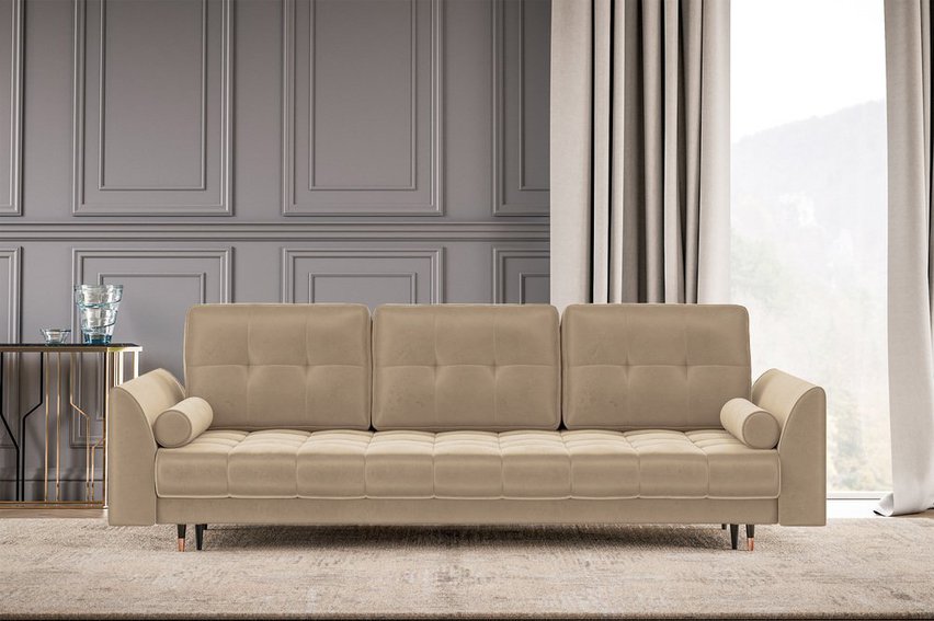 Agriano three-seater sofa with storage Magic Velvet 2282 velvet hydrophobic