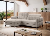 Clainlo corner sofa bed with storage (Fabric: Paros 02, Side: Left)