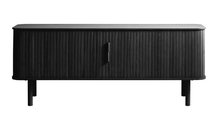 TV cabinet Nezka lamellas black oak