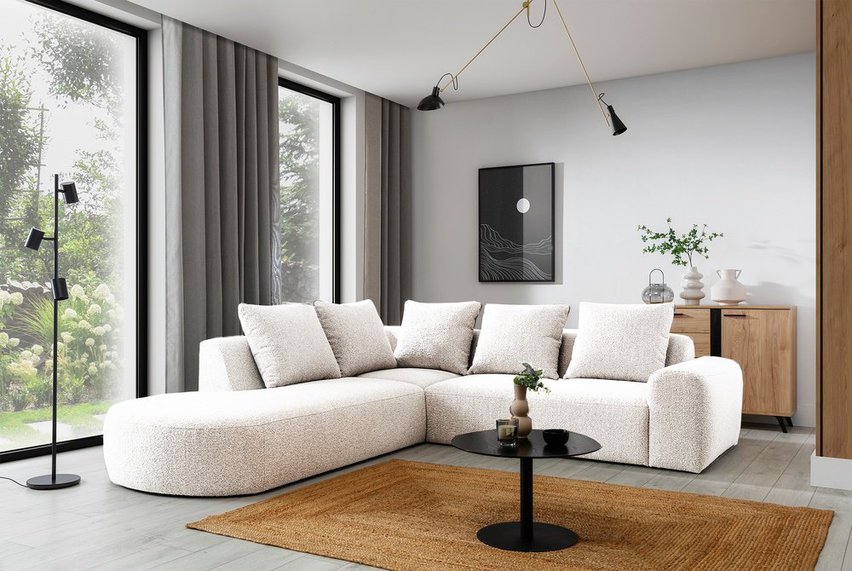 Castellina modular corner sofa L-shaped 255 cm larger Abriamo 4 left-hand side