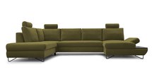 Lazaro U-shaped corner sofa bed with storage (Fabric: Salvador 08, Side: Right)