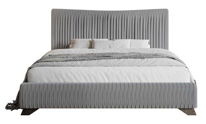 Bratan upholstered bed 160x200 cm gray