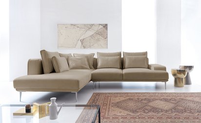 Mesito corner sofa bed (Fabric: Element 06, Side: Right)