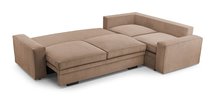 Figline L-shaped corner sofa with sleeping function with container Lincoln 17 corduroy right-hand side