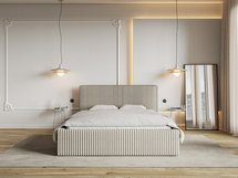 Upholstered bed 180x200 cm Tilio with storage, metal frame Tilia 03 thick corduroy