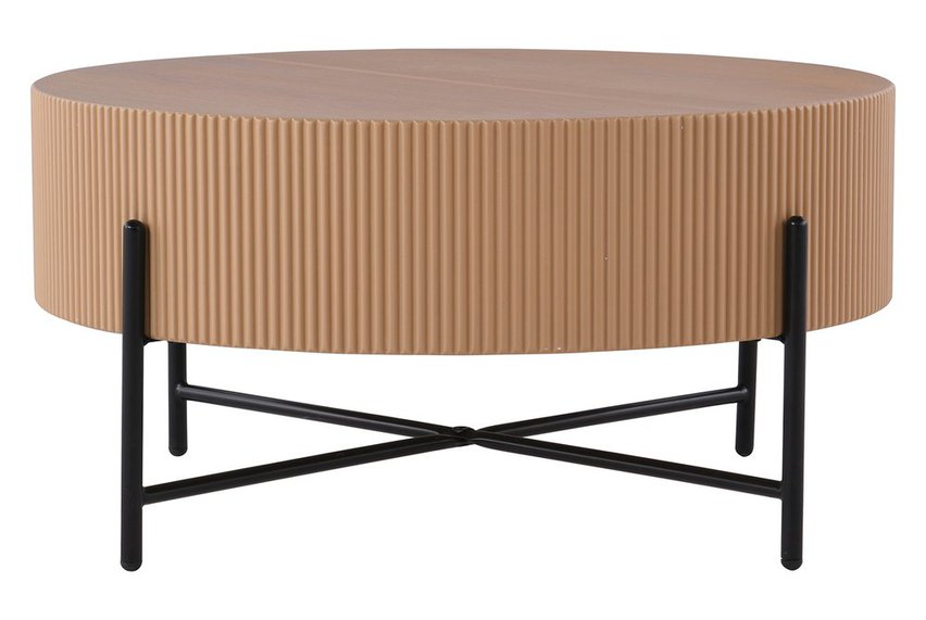 Harren coffee table, diameter 80 cm, natural oak