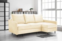 Corner sofa with sleeping function Rosilli L-shaped with container right side Monolith 04