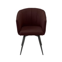 Spinosa upholstered swivel chair in burgundy hydrophobic fabric