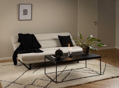 Minove three-seater sofa bed, beige