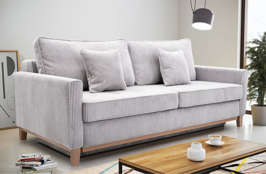 Caldiero three-seater sofa bed with storage Lincoln 86 (Fabric: Lincoln 86)