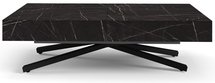 2in1 Movilinne coffee table extendable black X-shaped legs