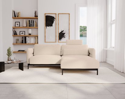 Solianero three-seater sofa with Melody 13 pouf