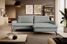 Corner sofa with sleeping function Glossy L-shaped Aphrodite 21 right-hand side