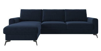 Softano L-shaped corner sofa with sleeping function with Cloud 79 container, easy-cleaning, hydrophobic, left-sided