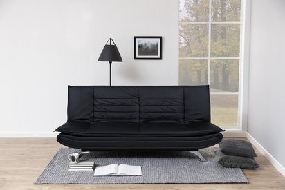 Fridoa sofa 196 cm black eco-leather