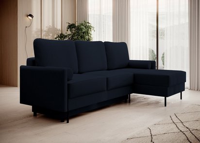 Tomonde L-shaped corner sofa with sleeping function with universal container