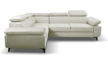 Corner sofa with sleeping function Beraus Castel 04 in hydrophobic fabric velour left side