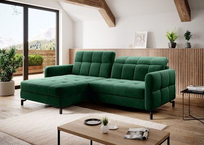 Clainlo corner sofa bed with storage (Fabric: Kronos 19, Side: Left)