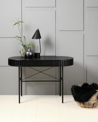 Ovitties desk 120x60 cm black slats