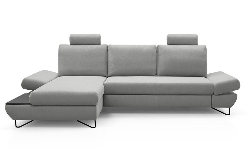 Lazaro L-shaped corner sofa bed with storage (Fabric: Salvador 17, Side: Left)