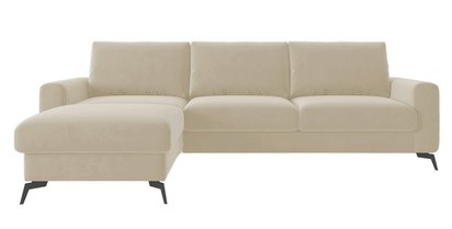 Softano L-shaped corner sofa with sleeping function with Cloud 03 container, easy-cleaning, hydrophobic velvet, right-hand side