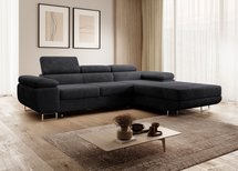 Ganta L-shaped corner sofa with sleeping function with Poso 34 container, right-hand corduroy