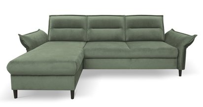 Canapé d'angle Wlora en forme de L avec fonction couchage avec rangement (Tissu : Element 11, Côté : Gauche)
