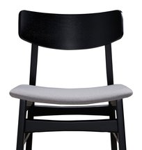 Paraves wooden chair, black oak/light gray