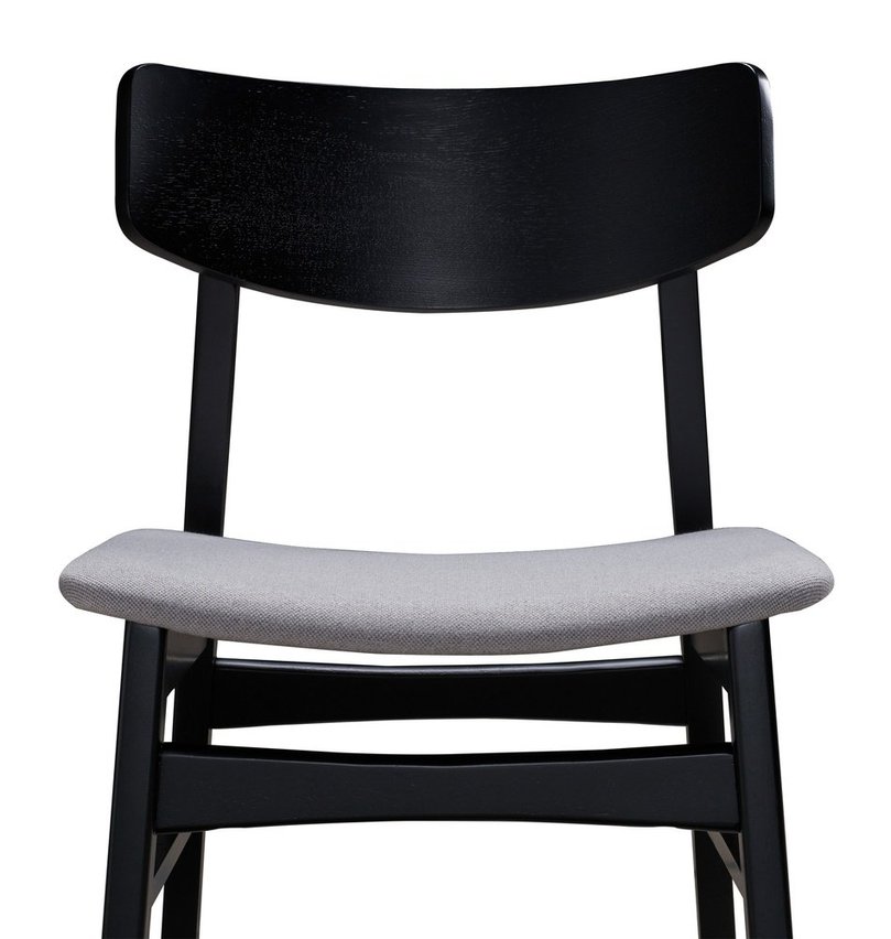 Paraves wooden chair, black oak/light gray