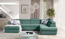 Ararip corner sofa bed 341 cm U-shaped with adjustable headrests (Fabric: Element 20, Side: Right)