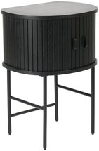 Table de chevet Gativel 50x70 cm lamelles chêne noir