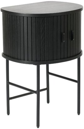 Gativel bedside table 50x70 cm lamellas black oak